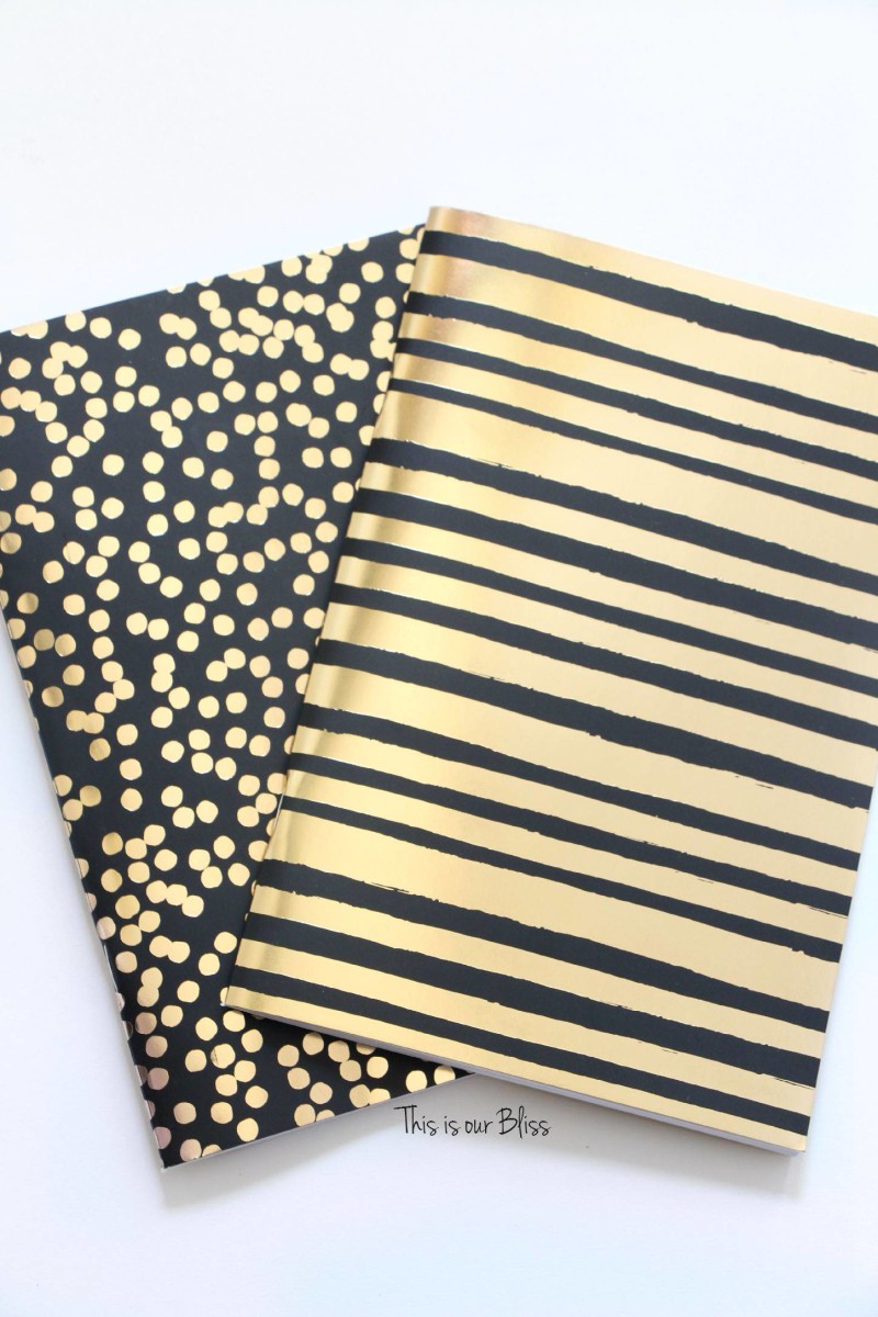 2-pack-journals-black-gold-foil-polka-dot-journal-turned-art-guestroom-art-gallery-wall-this-is-our-bliss