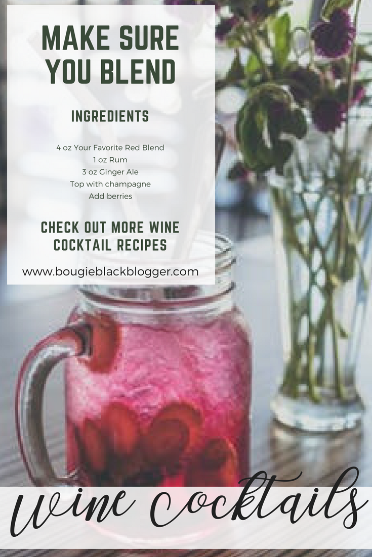 Wino Wednesday: 4 Wine Cocktails + Goverre - Bougie Black Blogger